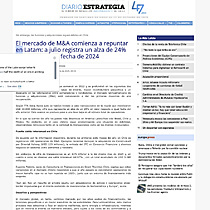 El mercado de M&A comienza a repuntar en Latam: a julio registra un alza de 24% respecto a igual fecha de 2024
